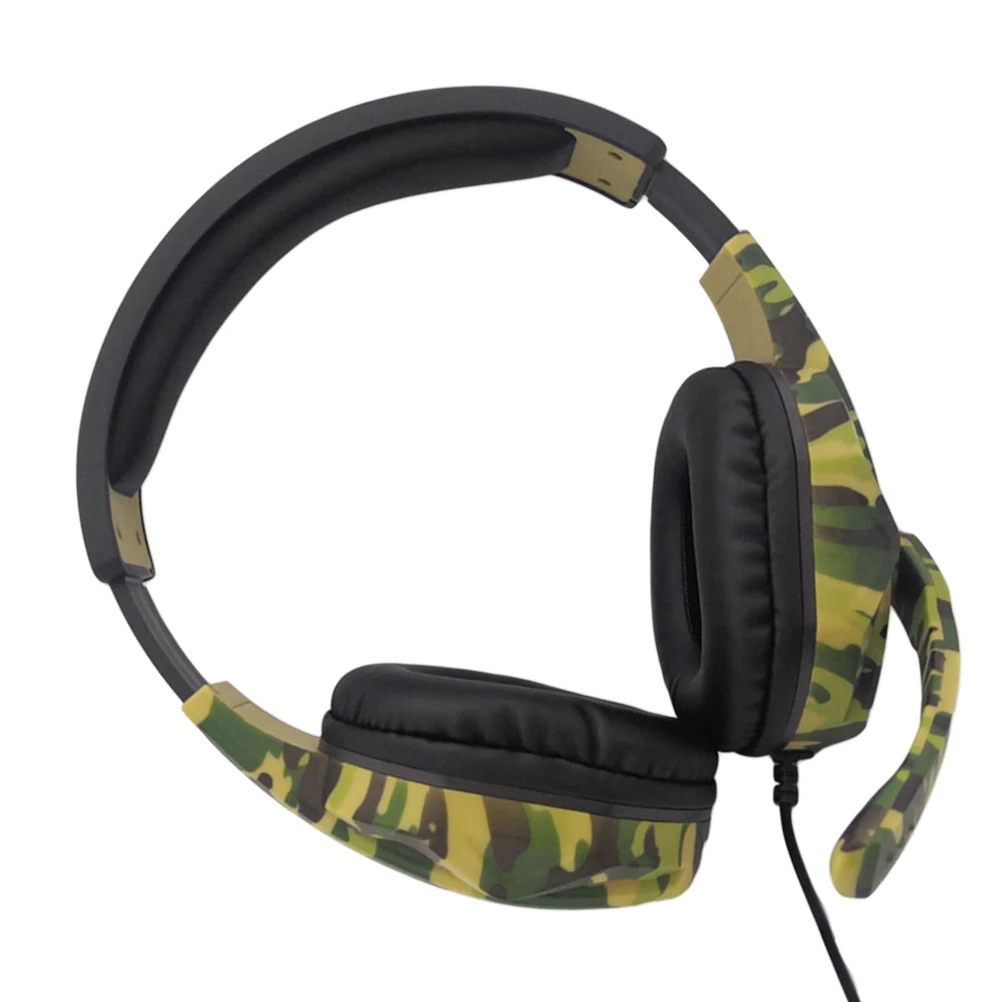 

Camouflage Gaming Headset For Computer Gamer Game Machine Game Headphone Microphone Mobile Laptop Subwoofer Realistic Sound