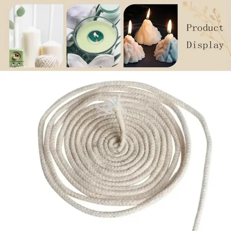 

Cotton Lamp Wick Rope 2-8mm for Alcohol Burner Candle Maker Glass Container DIY Fuel String 3/5/10m Length