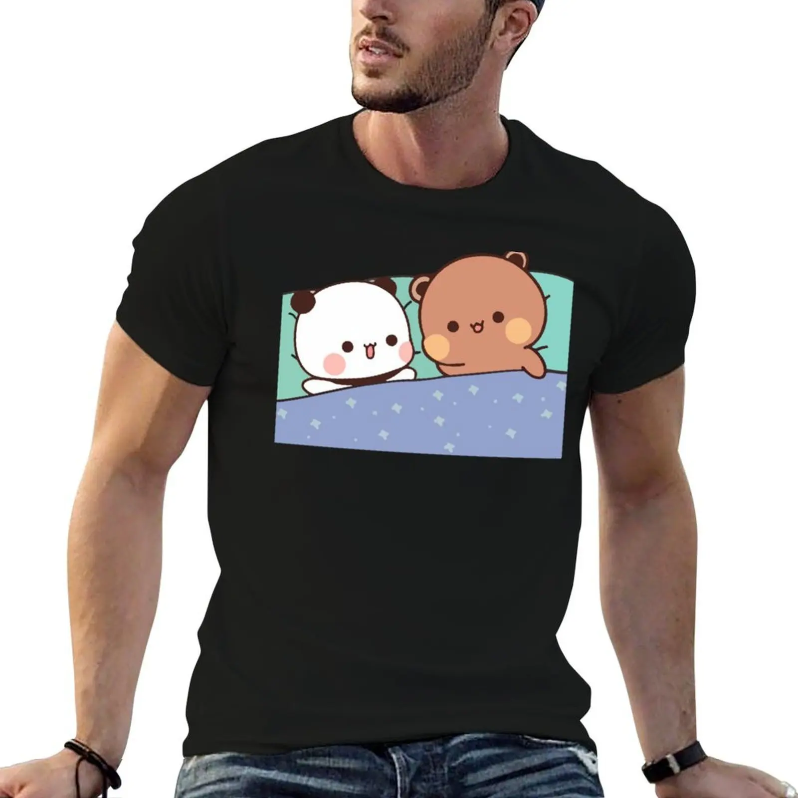

Bear and Panda Bubu Dudu Balloon T-Shirt t shirt man cotton cotton t shirts high quality T-Shirt