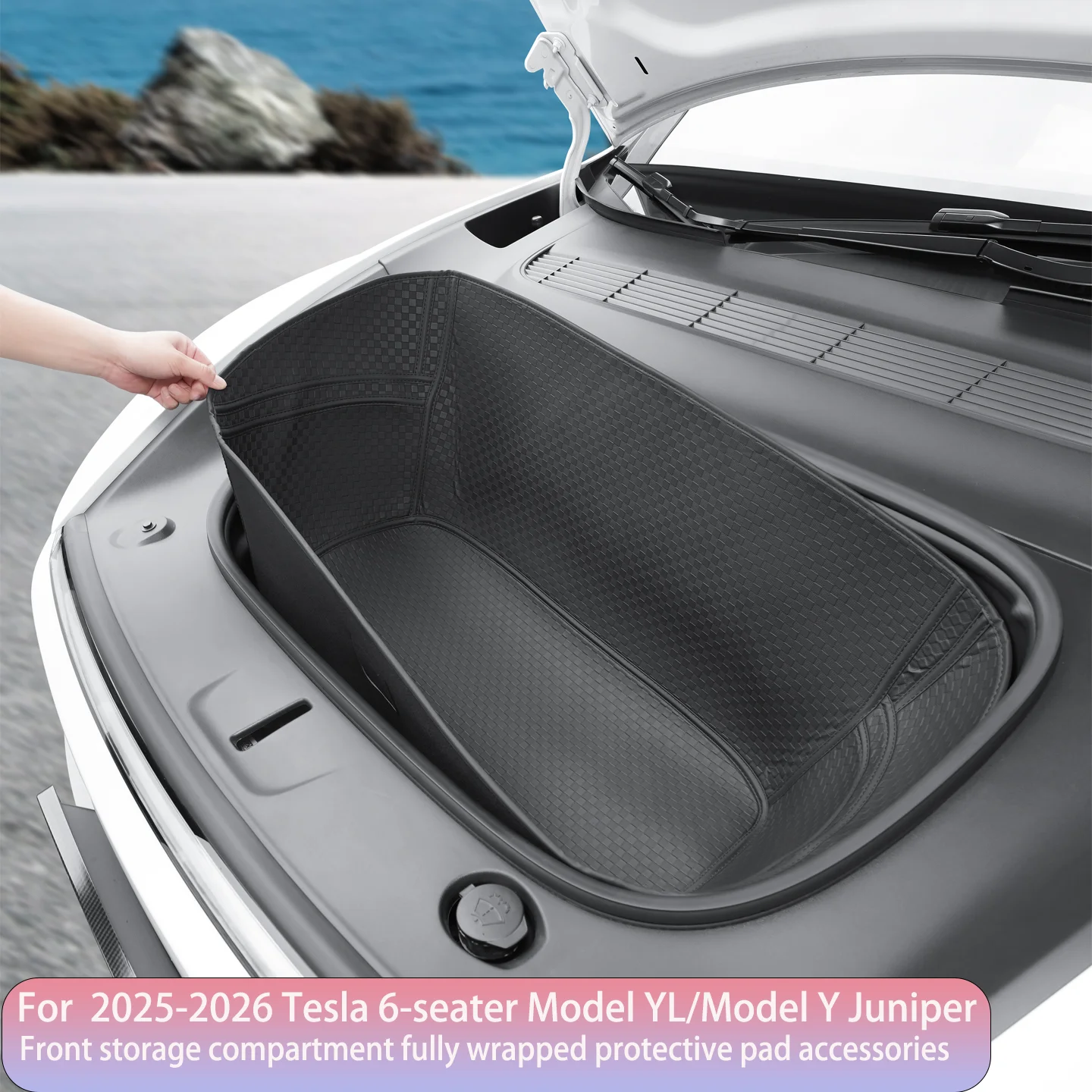 Suitable for Tesla 6-seater Model YL pad, updated Model Y front trunk, front storage compartment, fully wrapped protective pad