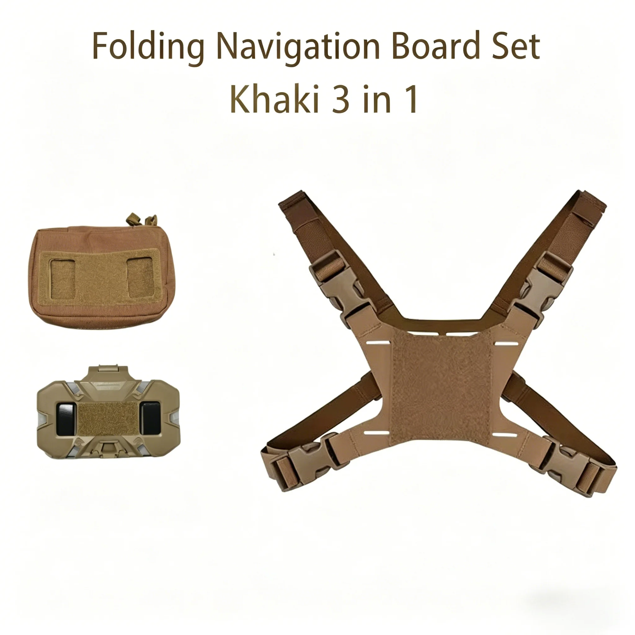 Taktische Brusttasche mit Handyhalterung, 360° °   Drehbare Molle-Westenhalterung mit abnehmbarer Tasche, verstellbarer Riemen für Wandern, Jagd, Ai