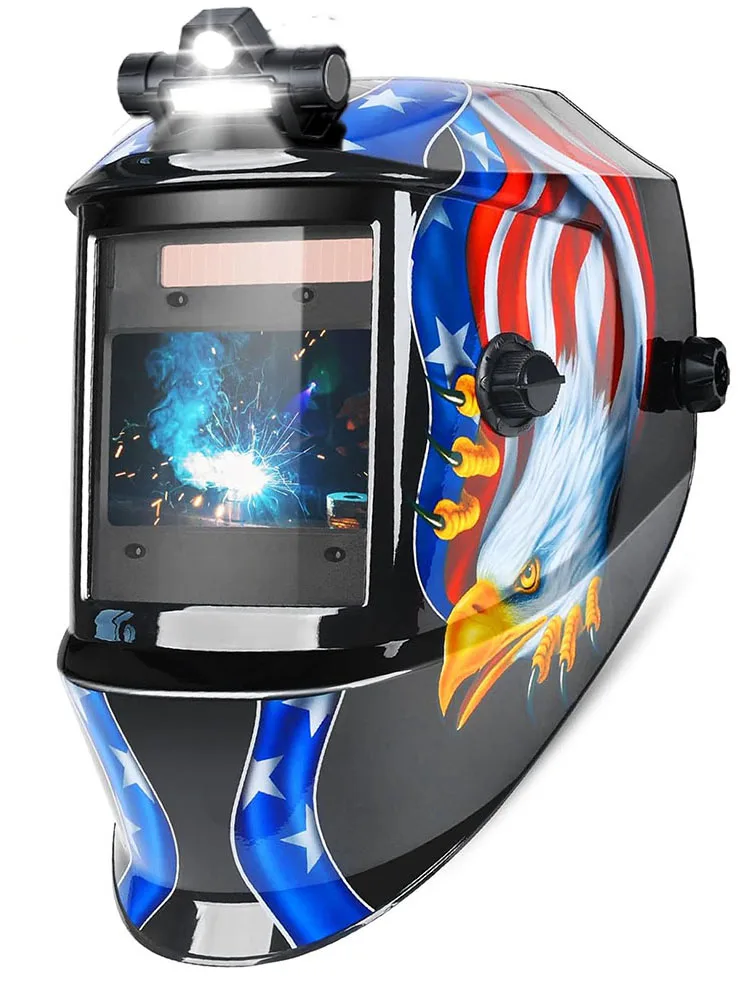 

Сварочный шлем с автоматическим затемнением большого обзора, широкий оттенок 4-9/9-13 для TIG MIG ARC Cut and Grind