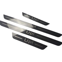 for Volkswagen VW UP UP! 2012- 2020 2021 Door Sill Scuff Plate Guard Stainless Steel Kick Pedal Sticker Car Styling Accessories