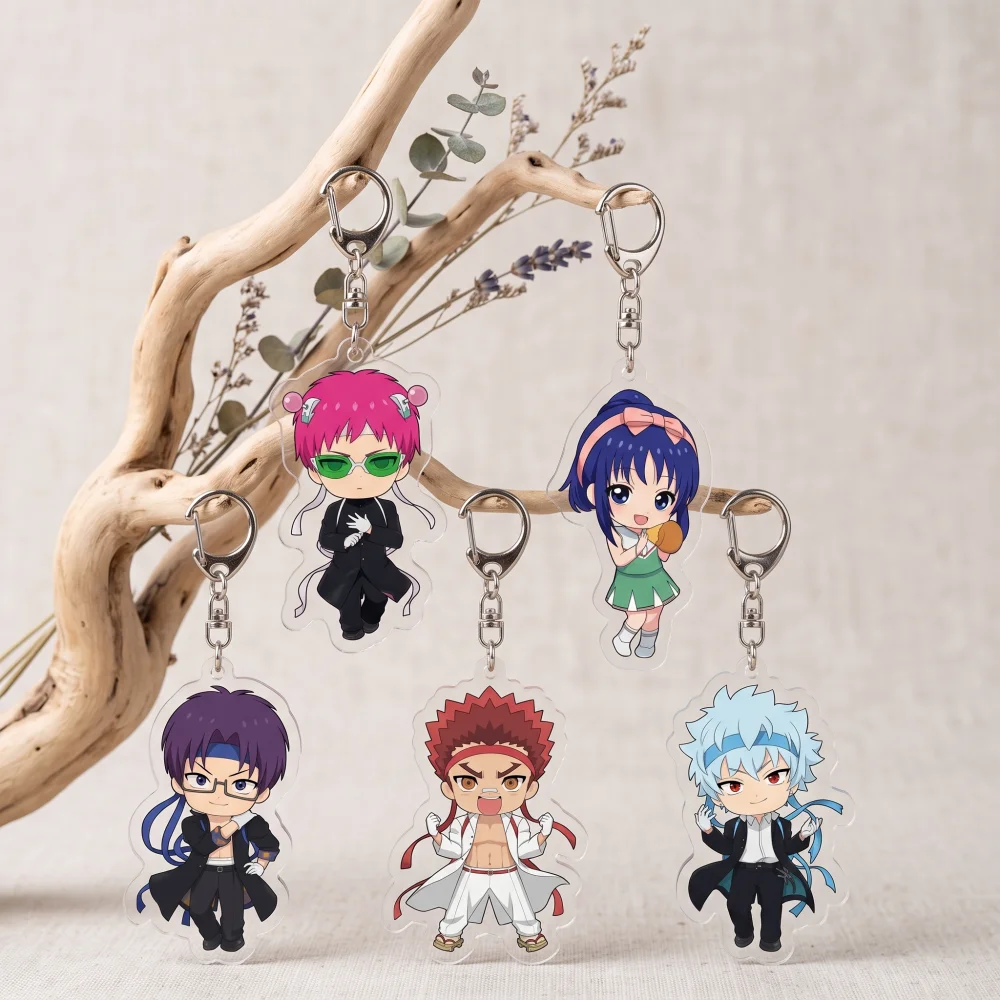 The Disastrous Life of Saiki K Acrylic Keychain Saiki Kusuo Kaitou Shun Chibi Anime Kawaii Keyring Itabag Pendant Bag Charm