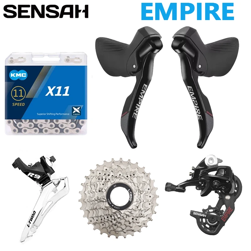 

SENSAH EMPIRE 2x11 Speed Groupset переключатели R/L задние переключатели 11 В 25T-34T кассетная цепь 22S дорожный велосипед 5 комплектов с для SRAM