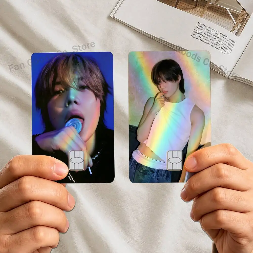 Think of You T-TAEMIN Laser shimmer Name Card Sticker Decorate Bank Card Couple Student Supplies Decals Patch Documents Gift
