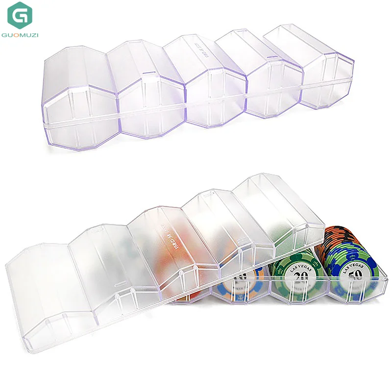 

Portable 100 Chips Poker Chip Tray Box W/ Lid For Casino Game 24 X 8 X 5cm Chips Poker Chips Box Acrylic Fine Transparent Box