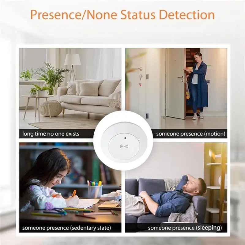 SEWS-WIFI 24G Mmwave Radar Motion Detection Device Luminance/Distance Detection Support 2MQTT Home Assistant Ceiling
