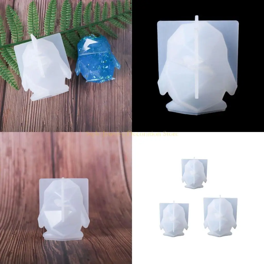 

D46E Кристаллическая эпоксидная смоля Плесень Пингвин подвесной подвеска