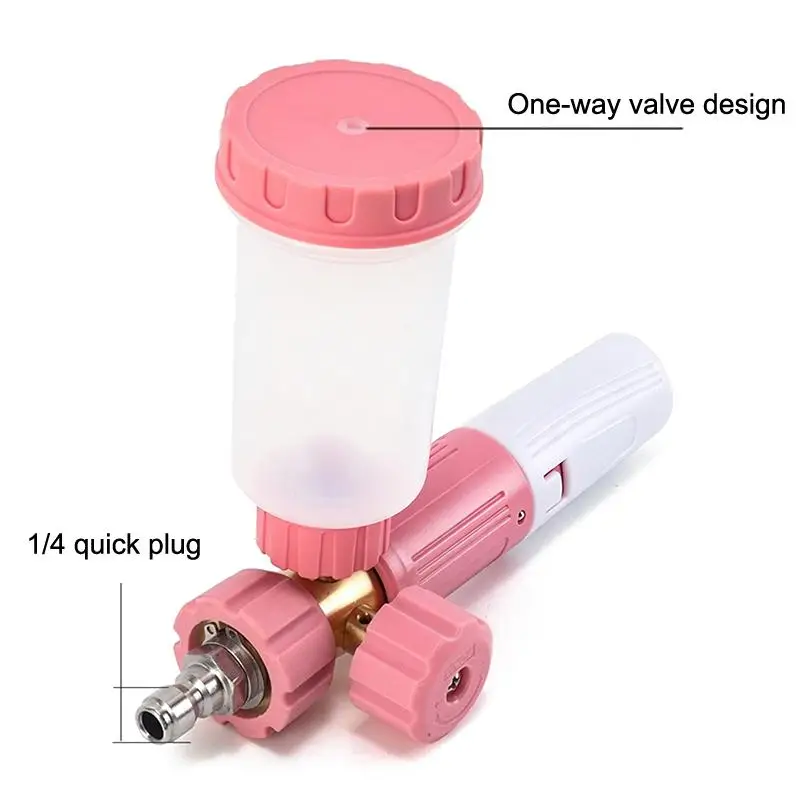 100ml High Pressure Snow Foam Sprayer Handheld Cannon 1/4'' Fitting Nozzle for Car Motorcycle Washing Use