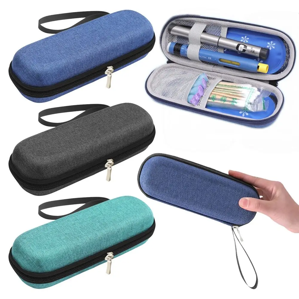 1Pcs New Diabetic Pocket Insulin Cooling Bag Thermal Insulated without Gel Medicla Cooler Oxford Waterproof Travel Case