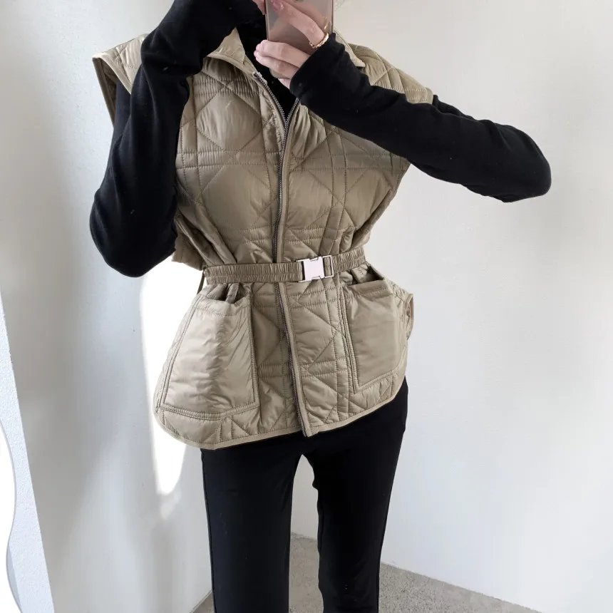 

Женский шикарный длинный жилет-свек в Корейском стиле, осень-зима, универсальный топ с воротником в стиле ретро, уникальный дизайн, мода для поездок на работу