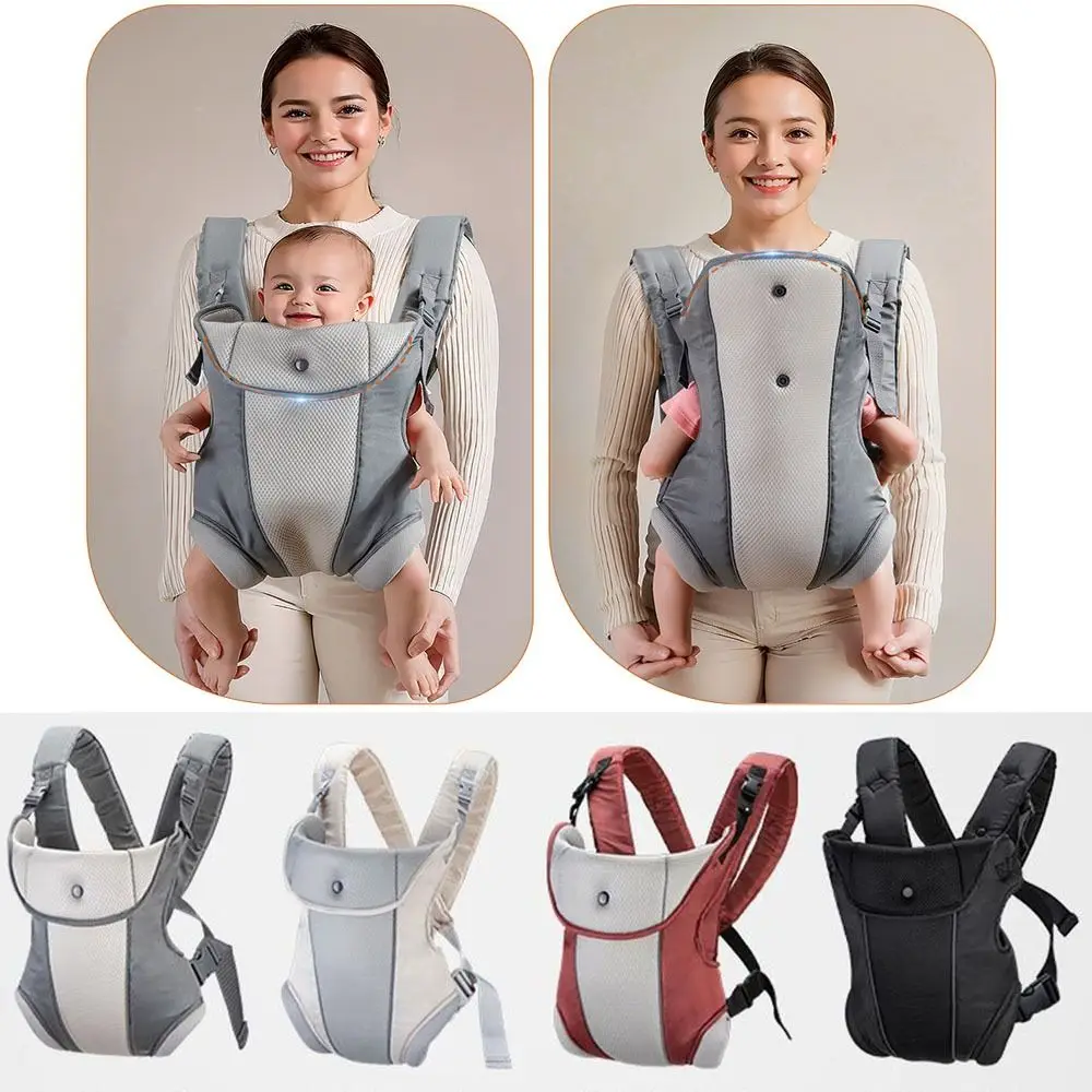 

Ergonomic Newborn Kangaroo Wrap 4-In-1 Hipseat Waist Belt Front Facing Baby Carrier Breathable Easily Adjustable