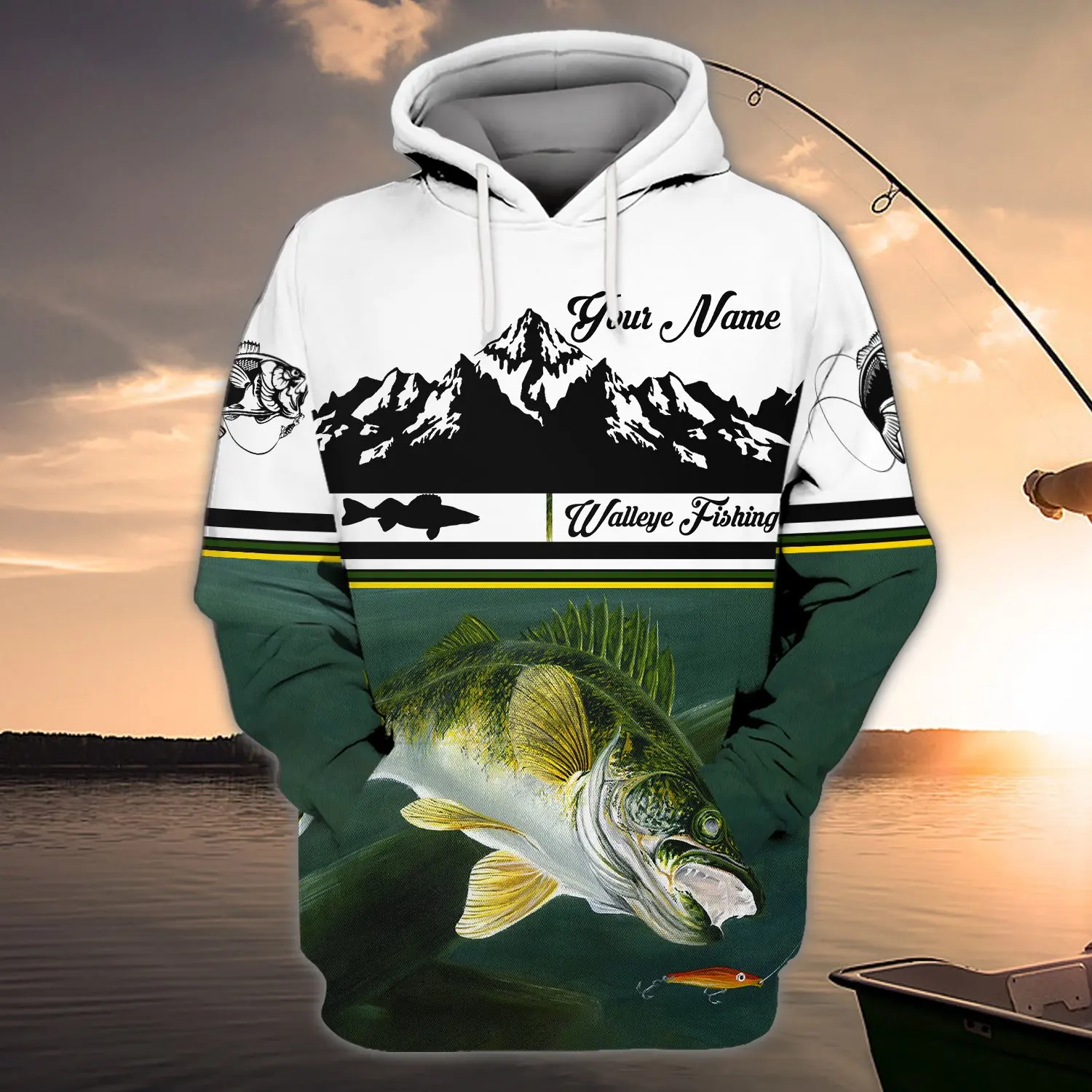 Sudadera con capucha KJ888 – Estampado 3D y cremallera unisex - imagen 4