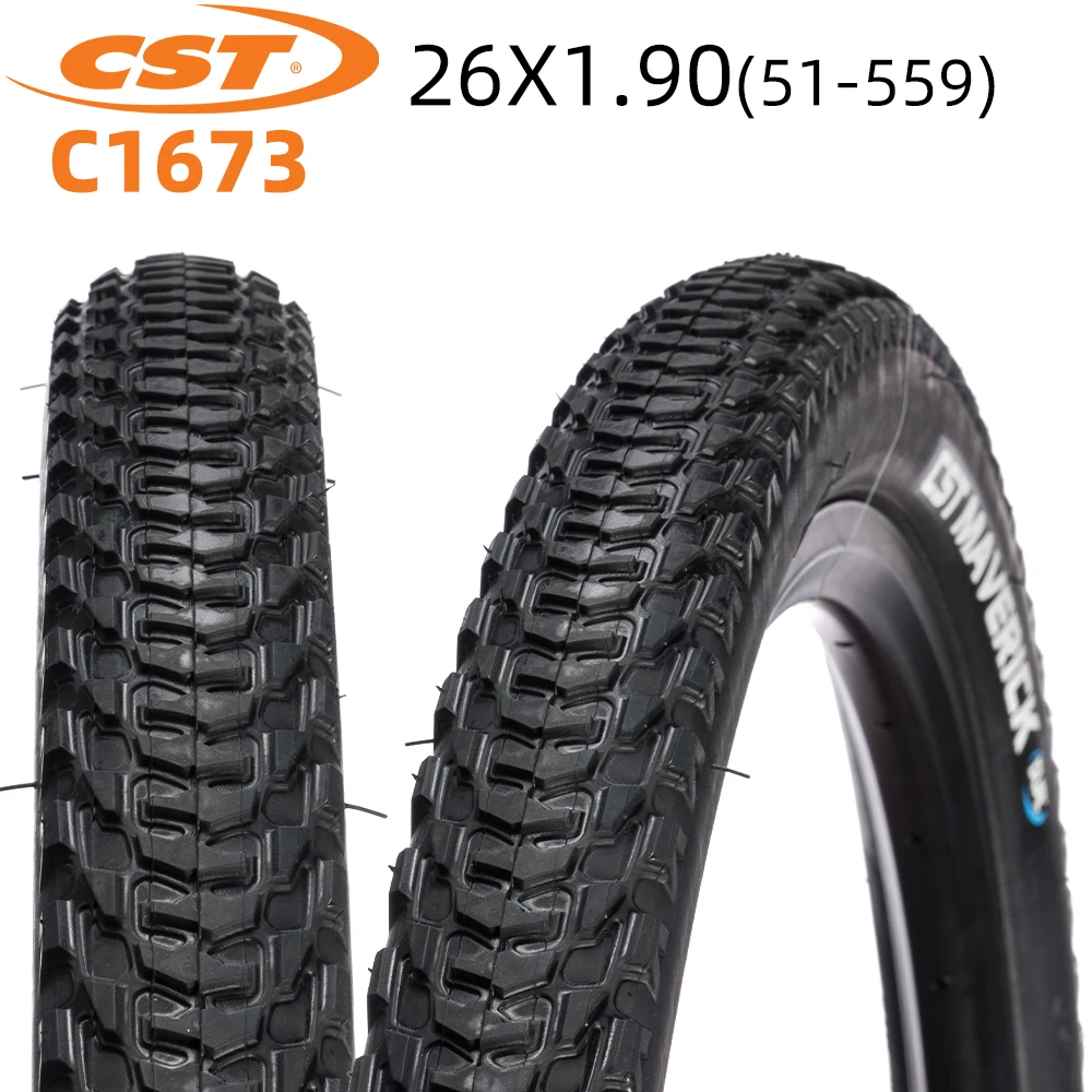 Neumático de bicicleta de montaña, 26x1,90, 51-559, CST, C1673, XC, 60TPI