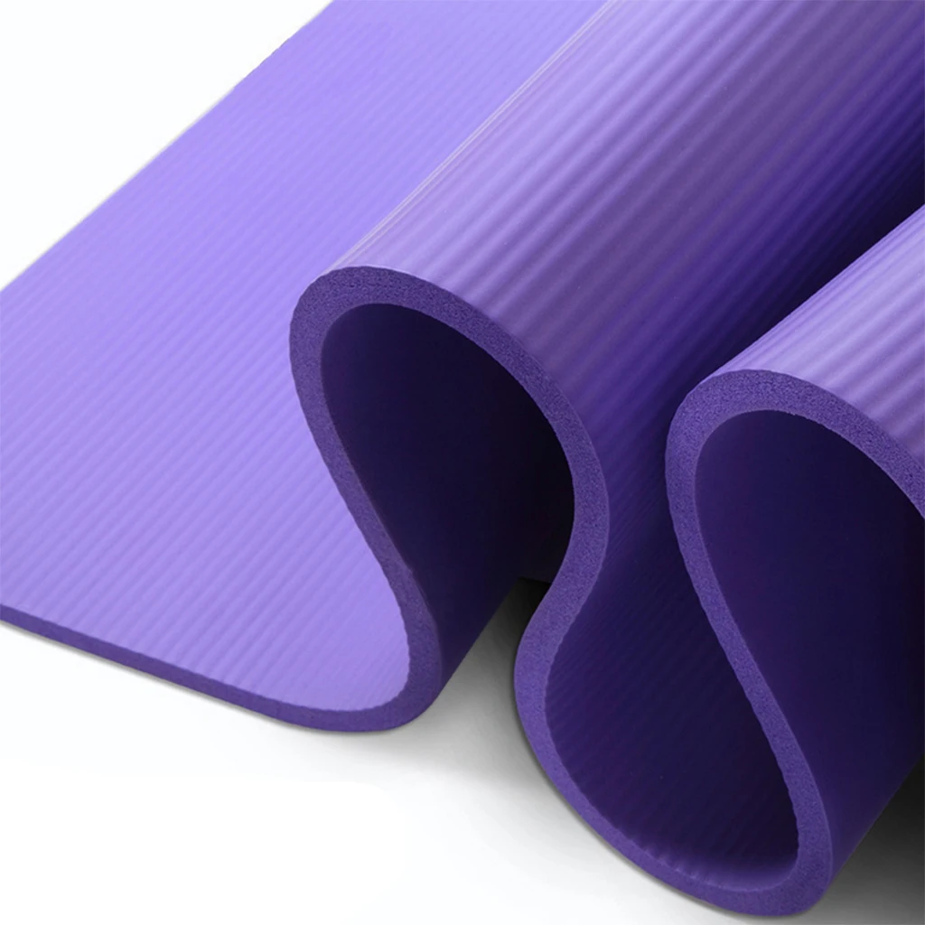 Deluxe Yoga Mat Anti-slip 10mm Thick Nitrile Rubber Pad for Dance Gymnastics Tablet Support Fitnes Training Specific Portable