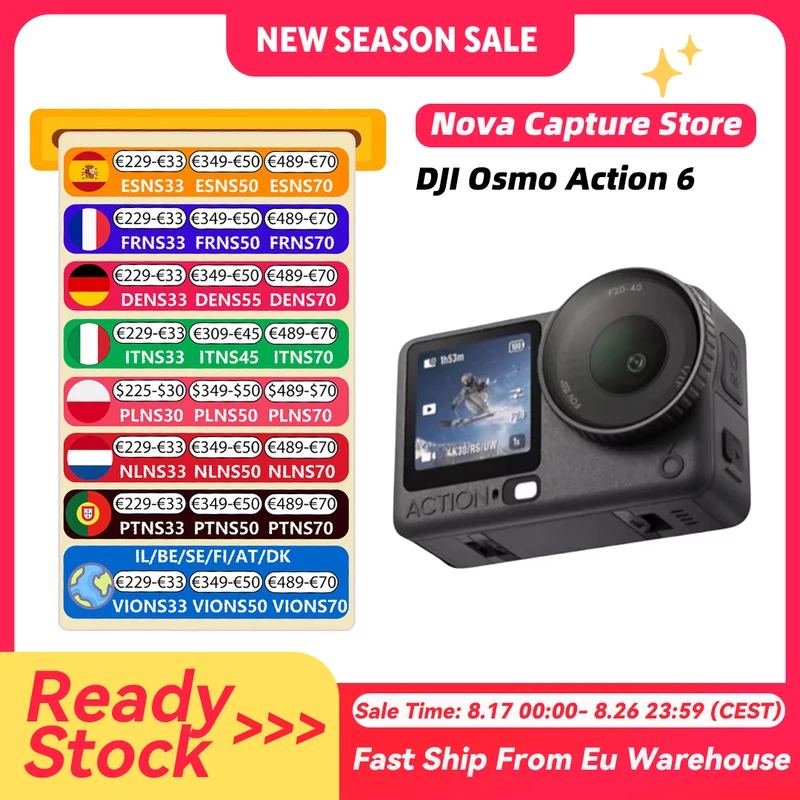 DJI Osmo Action 6 — sensore quadrato, riprendi e poi decidi il taglio