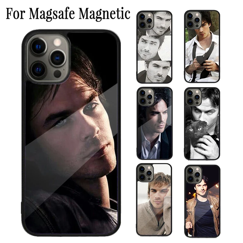 Ian Somerhalder Vampire Diaries tvd Magnetic Phone Case For iPhone 16 15 14 Plus 13 12 11 Pro Max Magsafe Wireless Cover