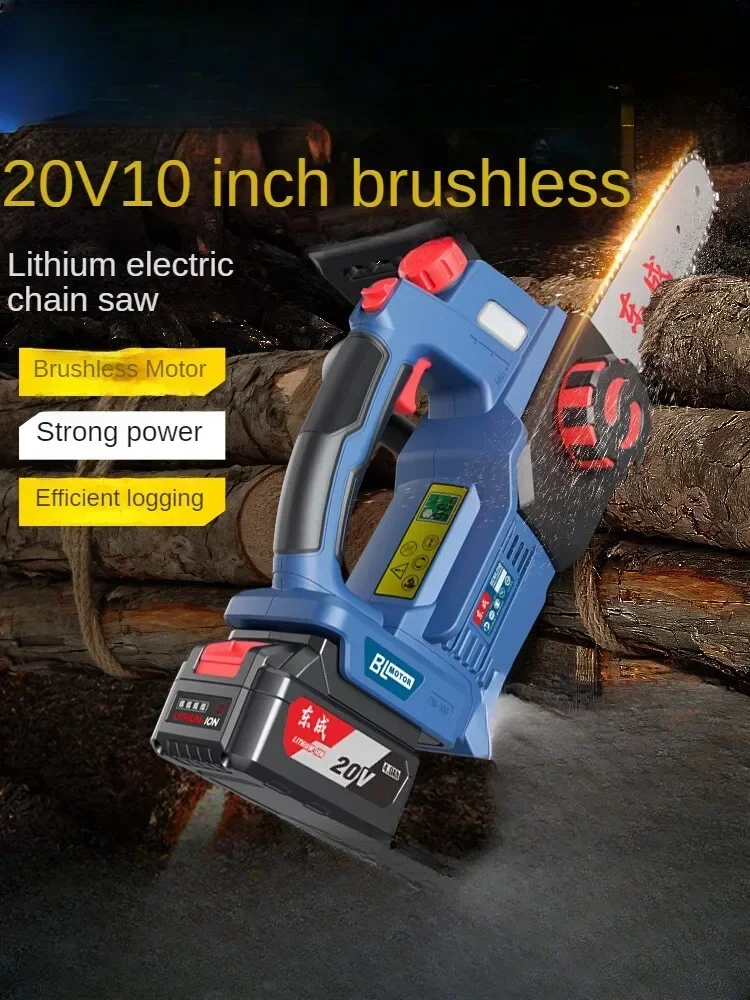 Electric Chainsaw for Home Use with Powerful Motor, Lithium Battery and Chain for Wood Cutting