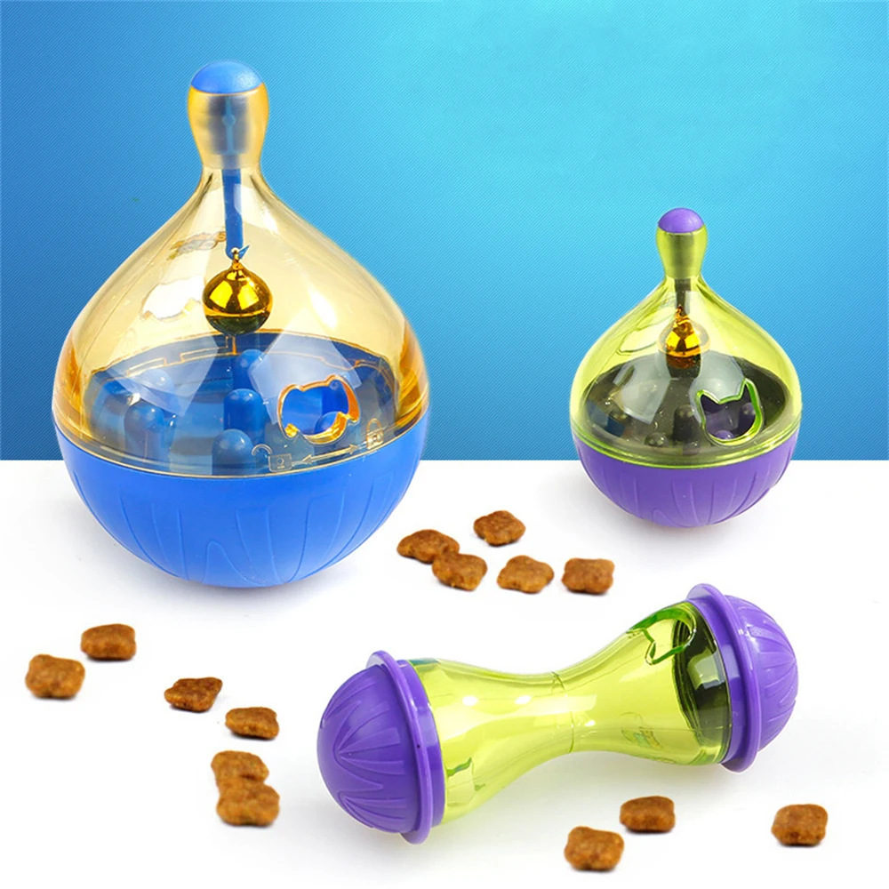 

Pet Tumbler Leaking Feeder Cats Puppy Interactive Training Treat Dispenser Toy Plastic Leakage Food Ball Small Dogs Feeding Toys