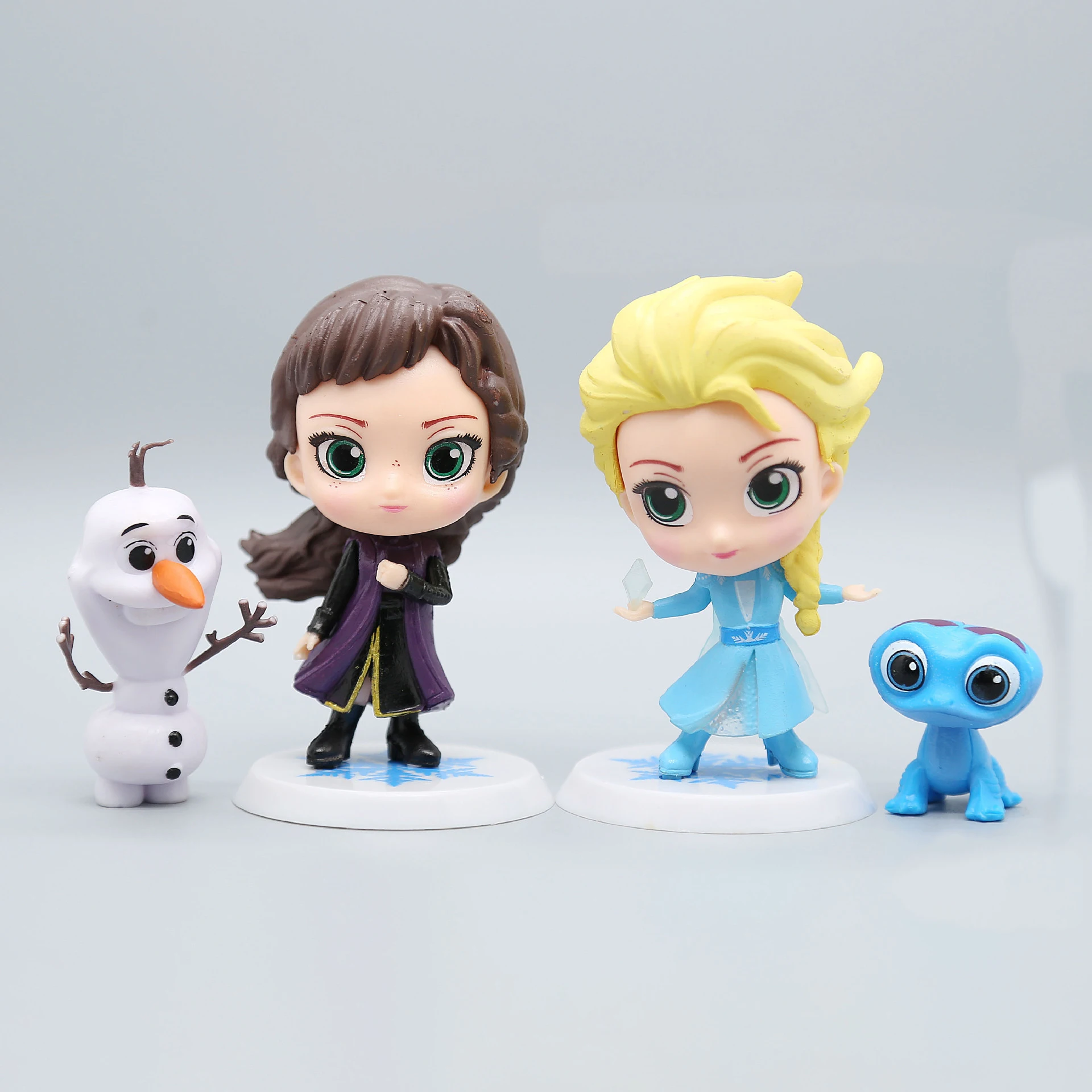 4pcs Disney Princess Frozon Elsa Olaf Cake Wedding Toy Ornament Cartoon  Model Collection Figurine Toys for Kids Birthday Gift