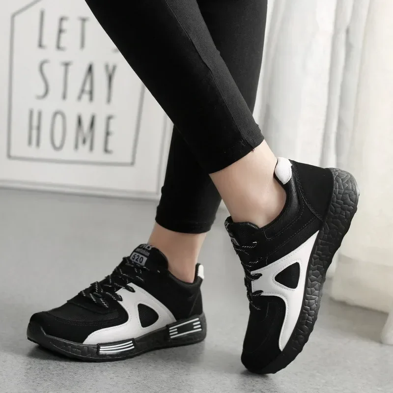 Mixed Color Fashion Woman Sneakers Platform Women Shoes Tennis Shoes Leather Patchwork Female Sports Shoes Zapatos Para Mujeres