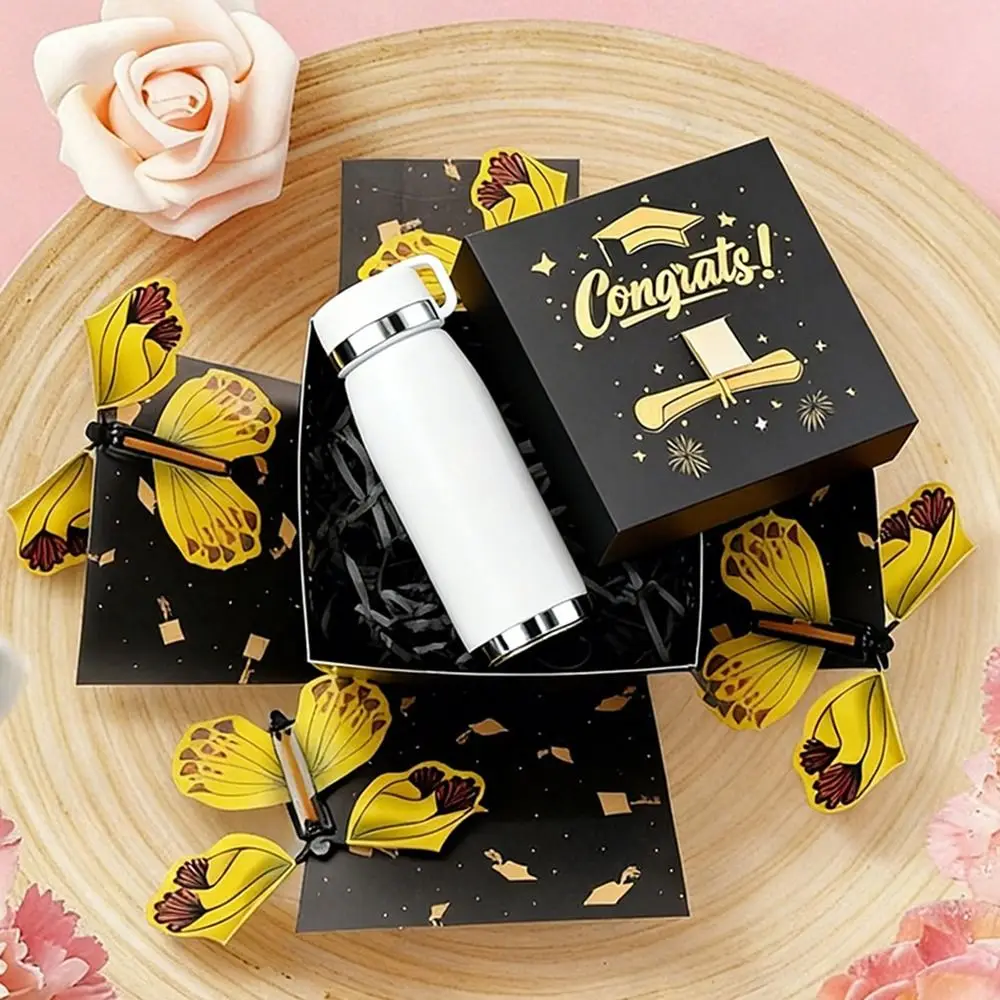 Nueva Caja Explosiva de Mariposas para Graduación DIY, Caja Sorpresa Plegable con Mariposas Voladoras, Caja Creativa con Efecto de Salto, Regalo