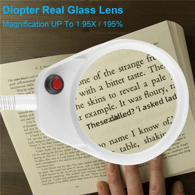 عدسة مكبرة مضاءة متعددة الألوان بدون استخدام اليدين لقراءة المطبوعات الصغيرة وخريطة إغلاق فحص إصلاح ثنائي الفينيل متعدد الكلور #6