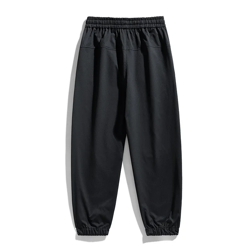طويل تنفس الرياضة بانت الرجال ربيع الخريف جديد Sweatpant موضة الصلبة سلسلة يغطي الرجل عالية مرونة فضفاضة نشط عداء ببطء بنطلون