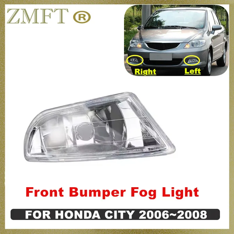 

1 шт. передний бампер автомобиля противотуманная фара для Honda City 2006 2007 2008 GD6 GD8 дальнего света без лампочек