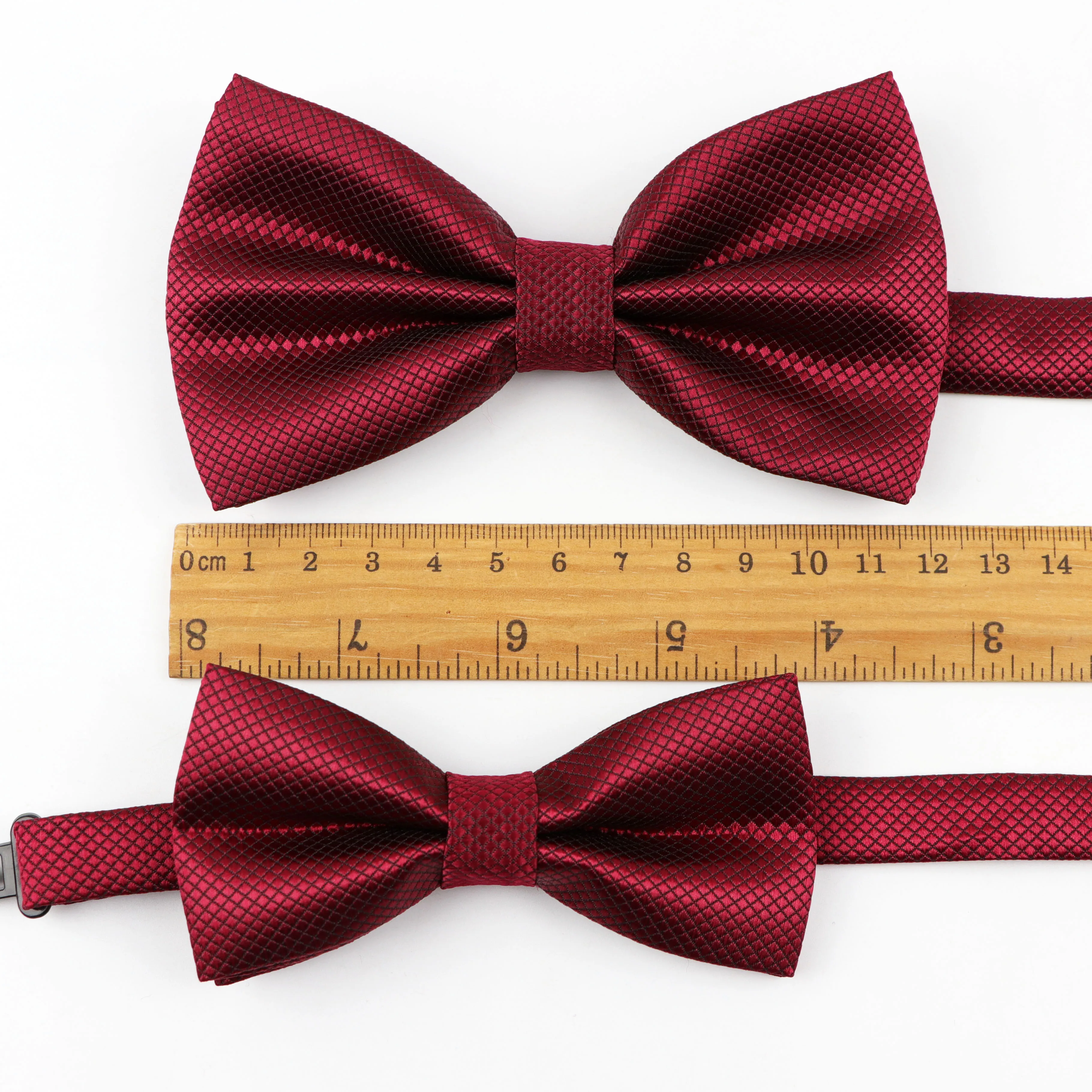 Solid Parent-Child Bowtie Set Charming Kids Adult Family Butterfly Checked Satin Party Dinner Wedding Design Cute  Accessories