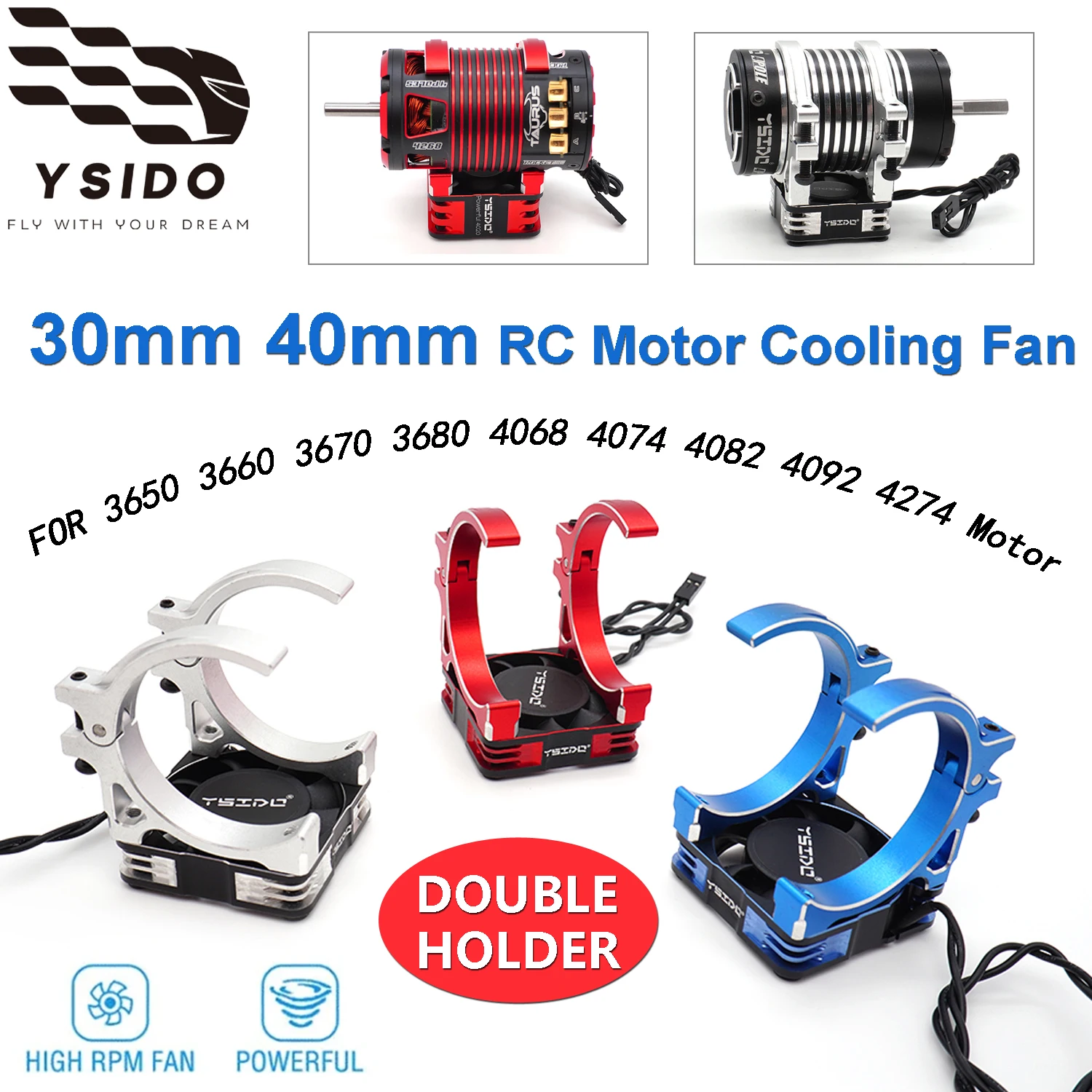 

Вентилятор охлаждения YSIDO RC Motor 30мм/40мм с двойным креплением для радиоуправляемых моделей Traxxas, Axial, Wltoys 1/12, 1/10, 1/8 (краулеры, багги, монстры)