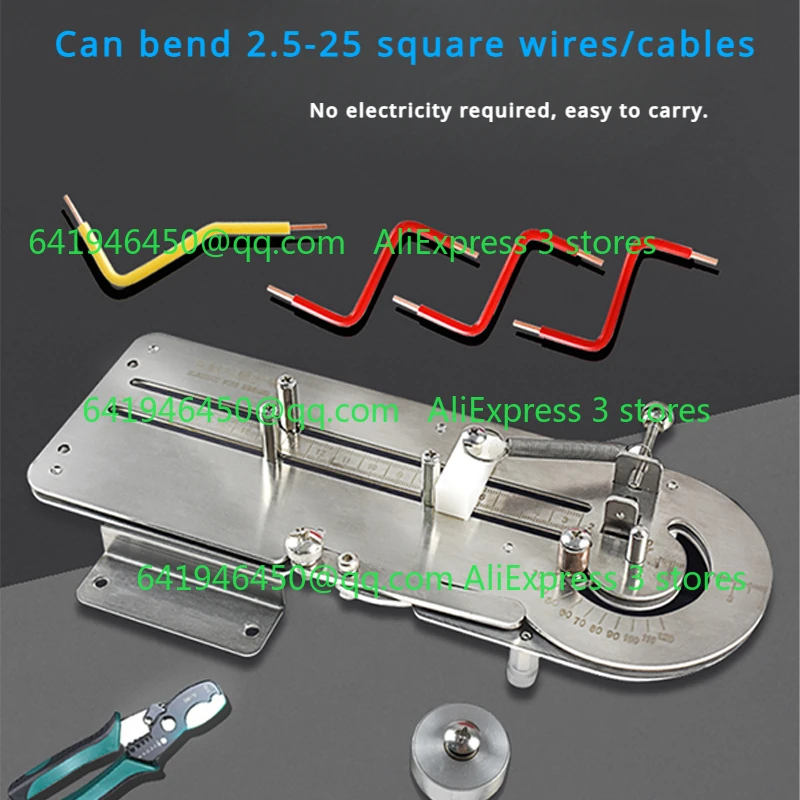 

Manual Small Wire And Cable Bending Machine Electric Wire Bending Tool Iron Wire Copper wire Bender 2.5-25 square