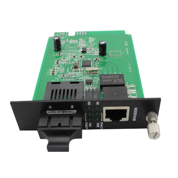 10/100/1000Mbps Card Type Fiber Media Converter Multi-Mode Dual Fiber SC 1310nm 20KM Connector Optimal for IP Networks Switch