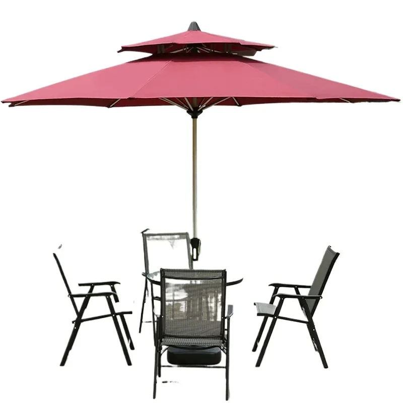 Зонт для отдыха на открытом воздухе в саду B & B, римский зонт на балконе, снаружи, кофе, магазин чая с молоком, коммерческий зонт на центральной столбе