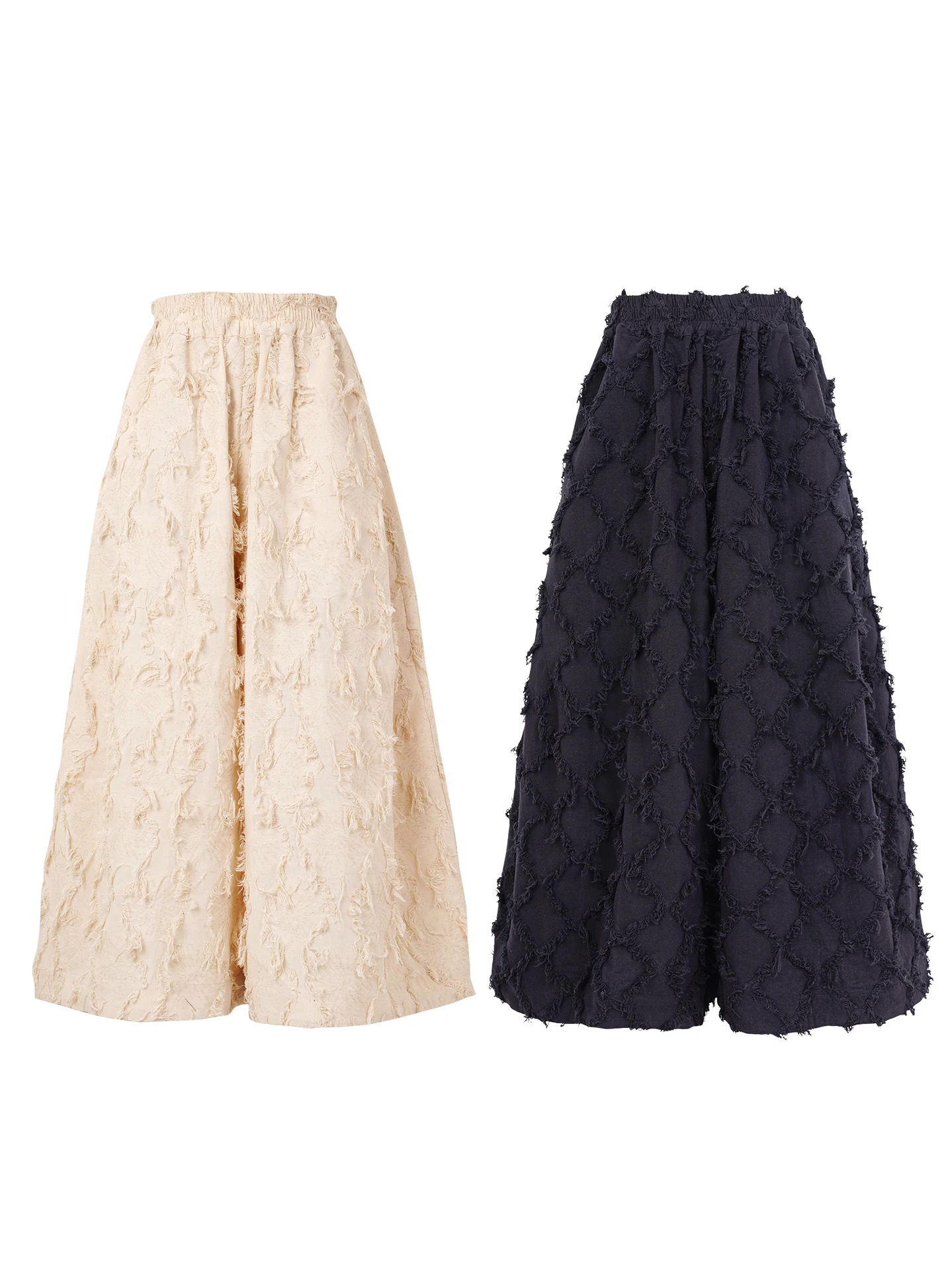 

Handwoven Flower Patterned Loose Tassel Knife-pleated Pants High Waist Spring 2026 New Style Ethnic Women's Fashion Trousers