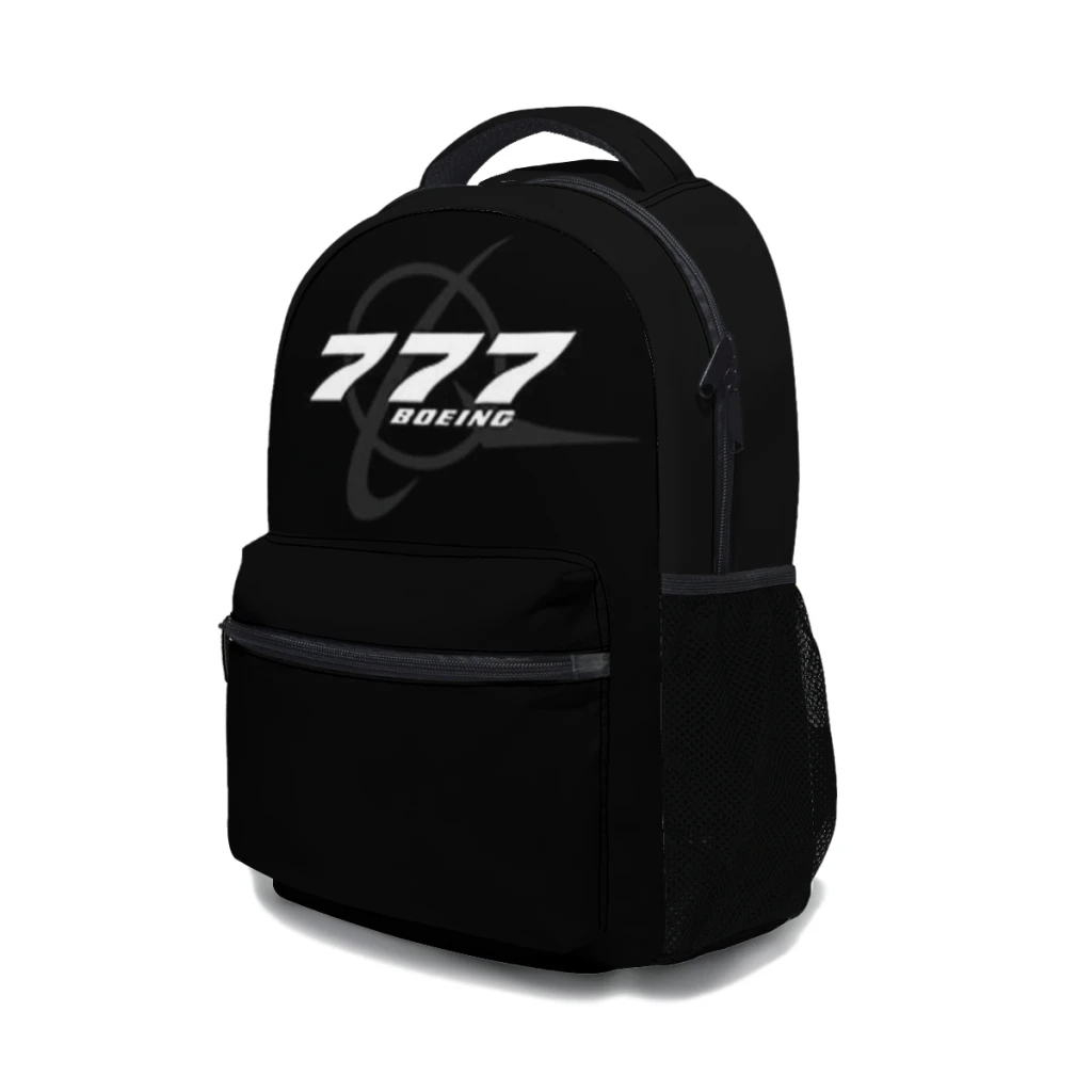 Boeing Flugzeug 777 Schultasche für Kinder, große Kapazität, Studentenrucksack, Cartoon-Highschool-Studentenrucksack, 43,2 cm