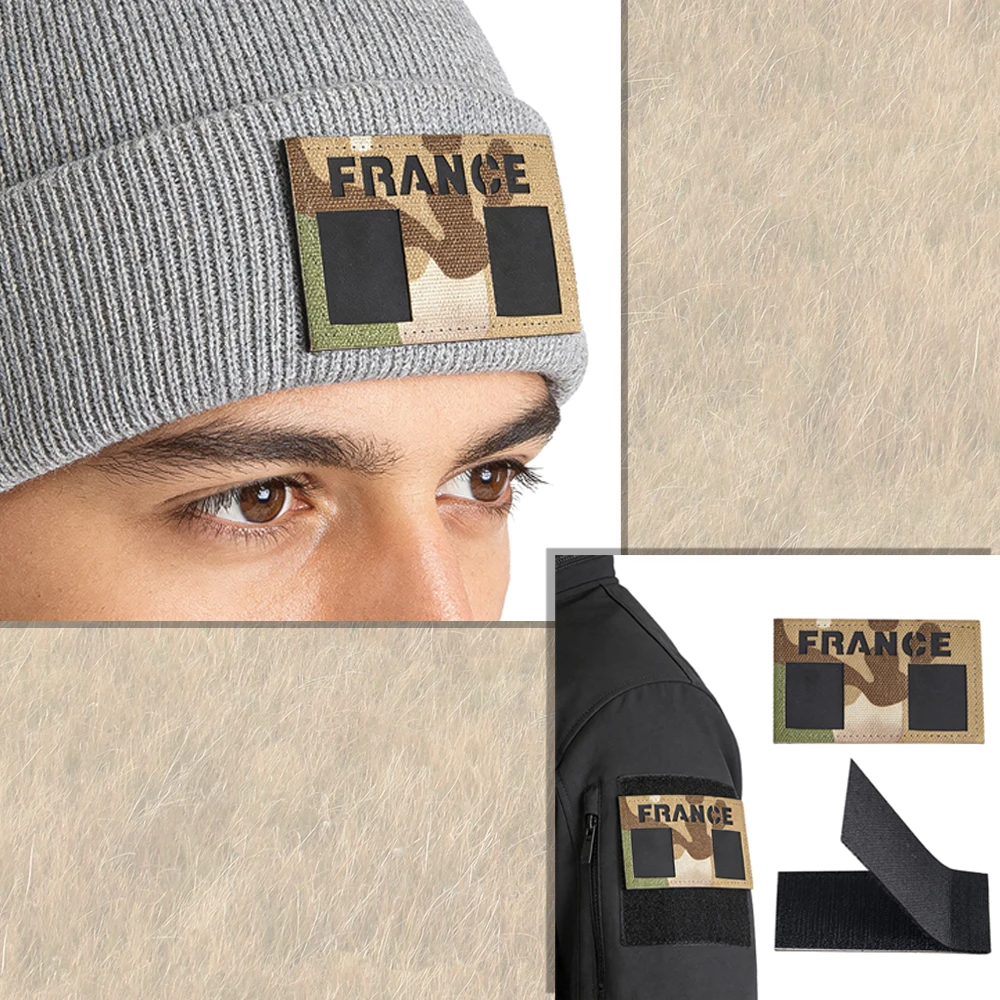 Französischer Tarnmuster-Taktik-Patch, Moral-Abzeichen, im Dunkeln leuchtend, für Militärjacke, Hut, Rucksack, Outdoor-Geschenk für Männer und Freunde – Detail 1