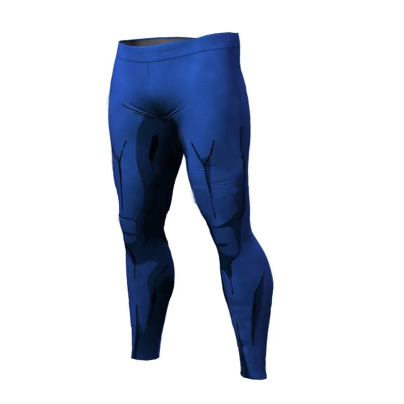 Pantalones de compresión con estampado 3D de Goku para hombre, mallas ajustadas para el sudor, pantalones largos de disfraz de Vegeta