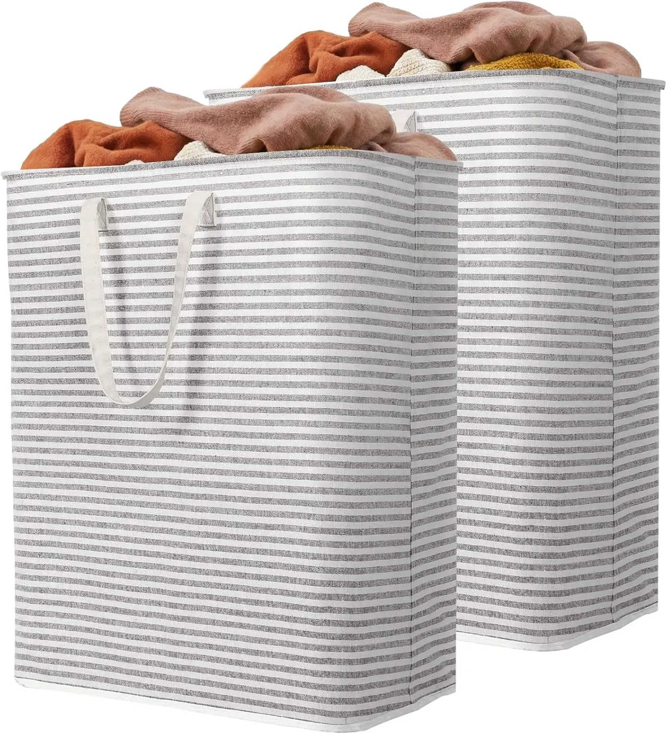 

Большие складные корзины для белья, 2 штуки, водонепроницаемые контейнеры для одежды с ручками для спальни, ванной комнаты, общежития