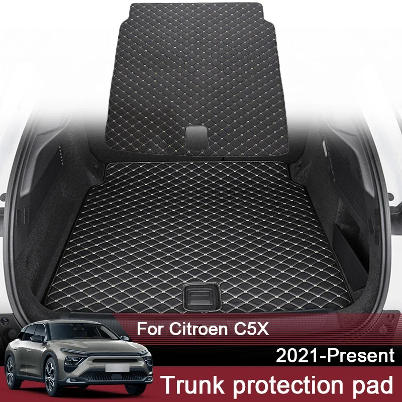

1 шт. автомобильный Стайлинг на заказ задний коврик в багажник для Citroen C5X 2021-настоящее время кожаный водонепроницаемый автомобильный грузовой коврик внешний аксессуар
