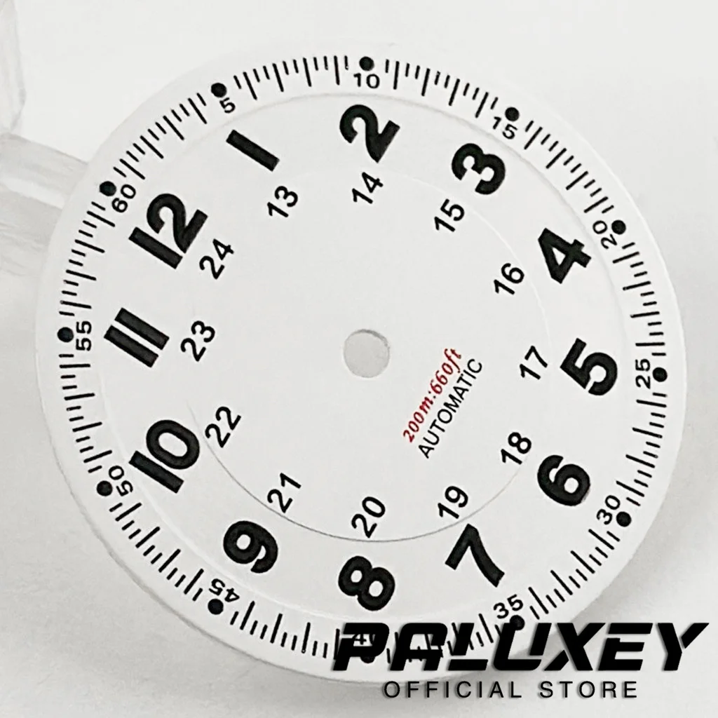 Pilot NH35 29mm Diver Watch Dial Suitable for NH35 NH36 NH38 ETA2824 2836 Miyota 8215 8200 Movement Green Luminous Watch Faces