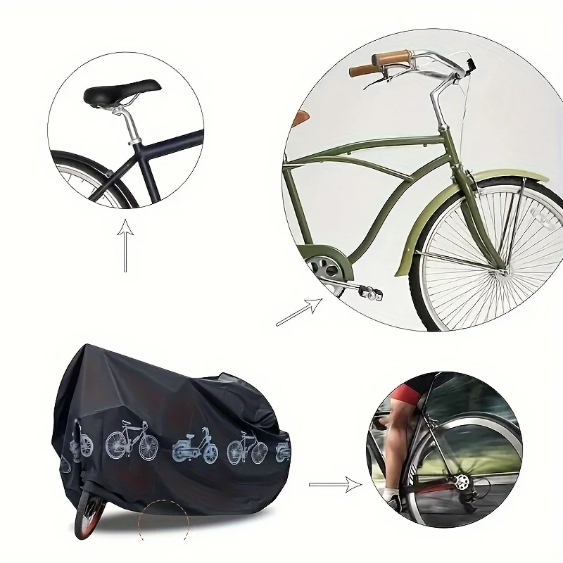 

Heavy Duty EVA Material Bicycle Cover All Weather Protection, Anti-UV Anti-Frost Bike Cover for Electric Bicycle & Mountain Bike