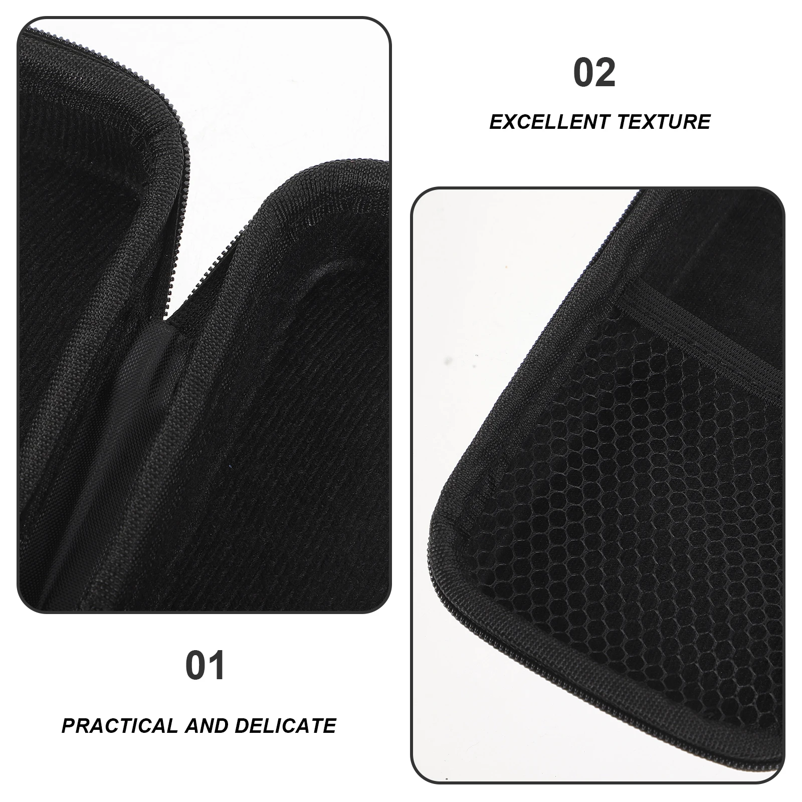 

Microphone Storage Box Black Travel Carrying Case for Storing Microphones Durable Shockproof Portable Audio Equipment