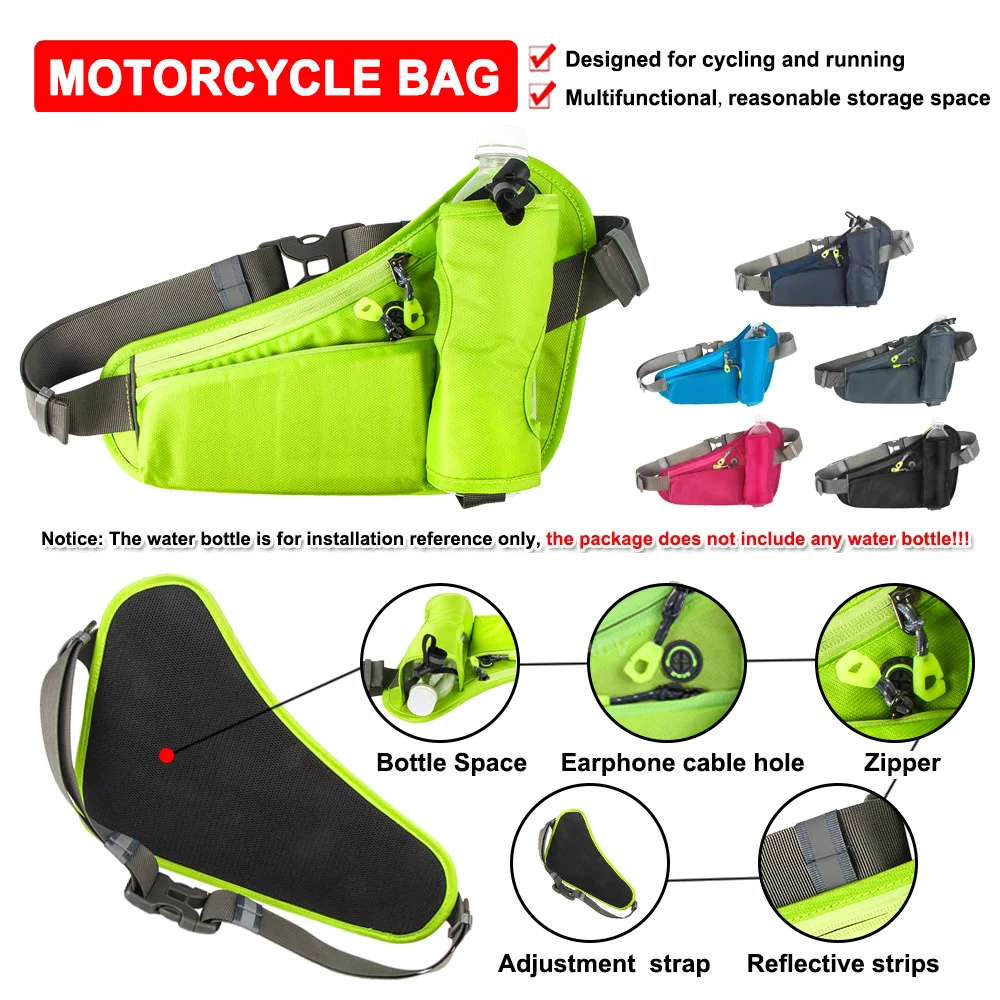 

Motorcycle Waist Bags Outdoor Camping Hiking Cycling Sports Fanny Packs Gym Running Jogging Hydration Belt bag Mobile Phone Bag