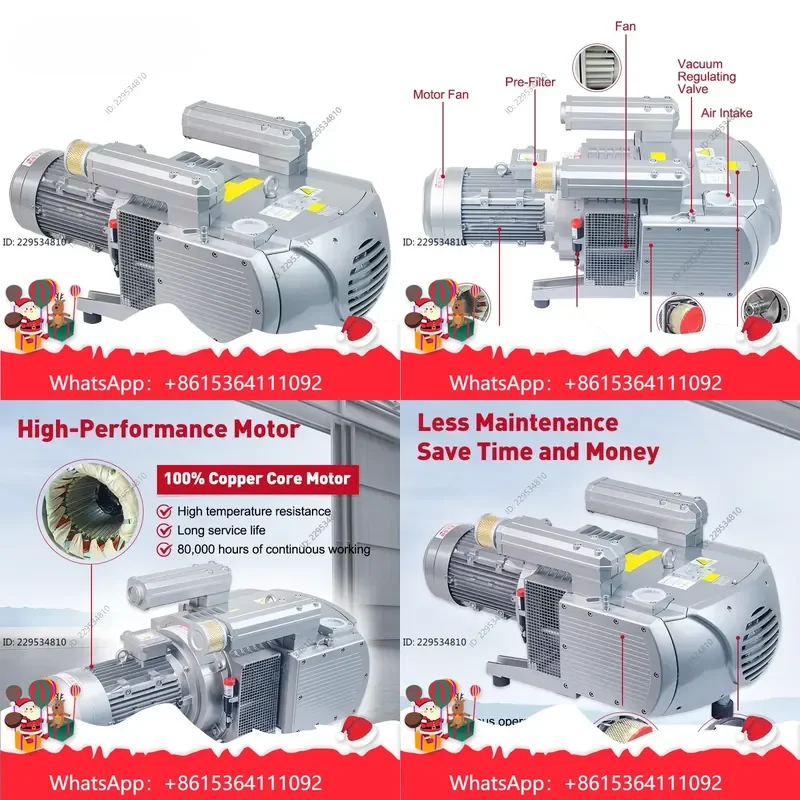 1pc For VD250 Woodworking Dry Rotary Vane Vacuum Pump 5.5 kW 6.6 kW 250 m³/h 7 High Flow Compatible For Model，practical us
