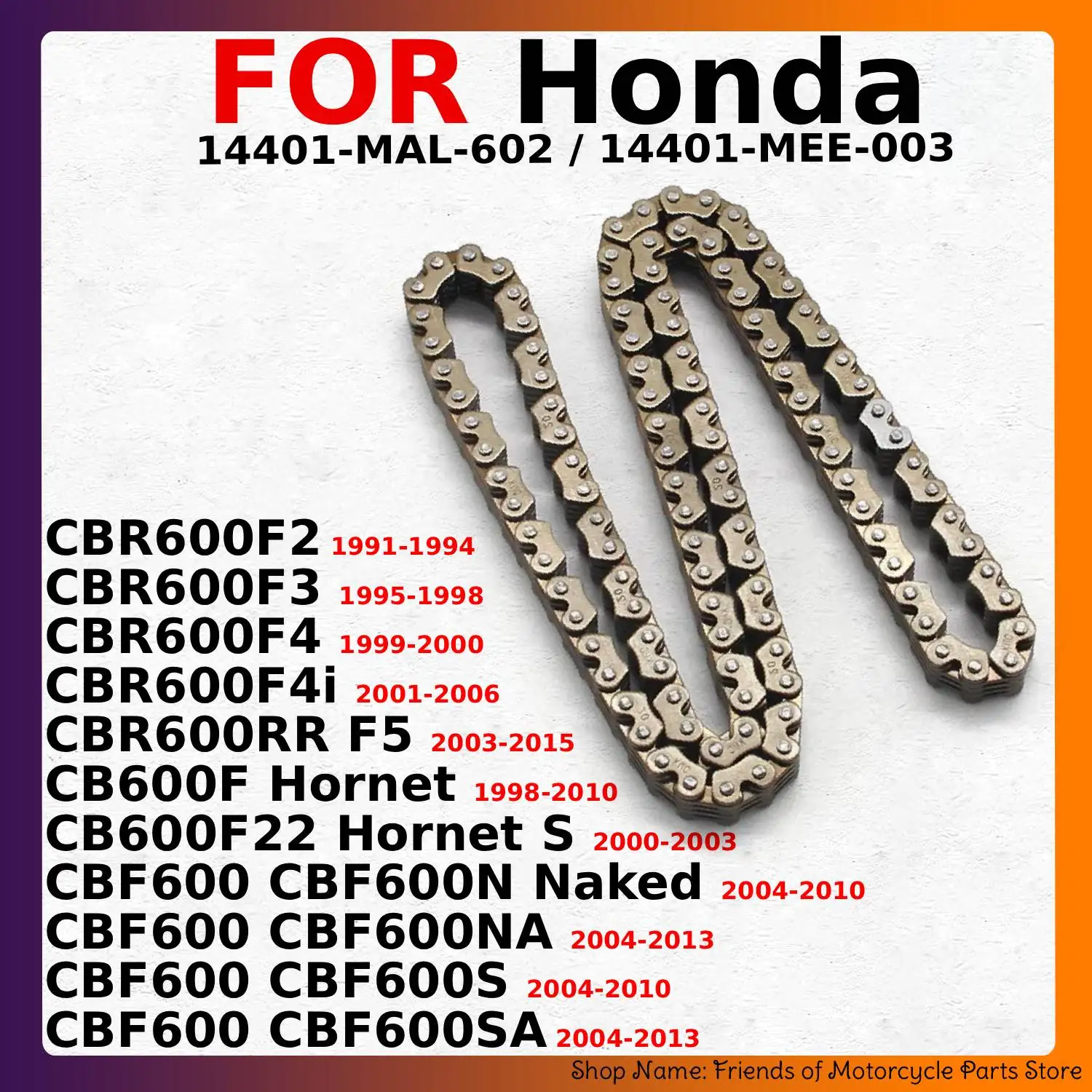 

LPZ Motorcycle Engine Time Cam Silent Timing Chain Link For Honda CBR600F2 CBR600F3 CBR600F4 CBR600F4i CBR600RR F5 CB600F