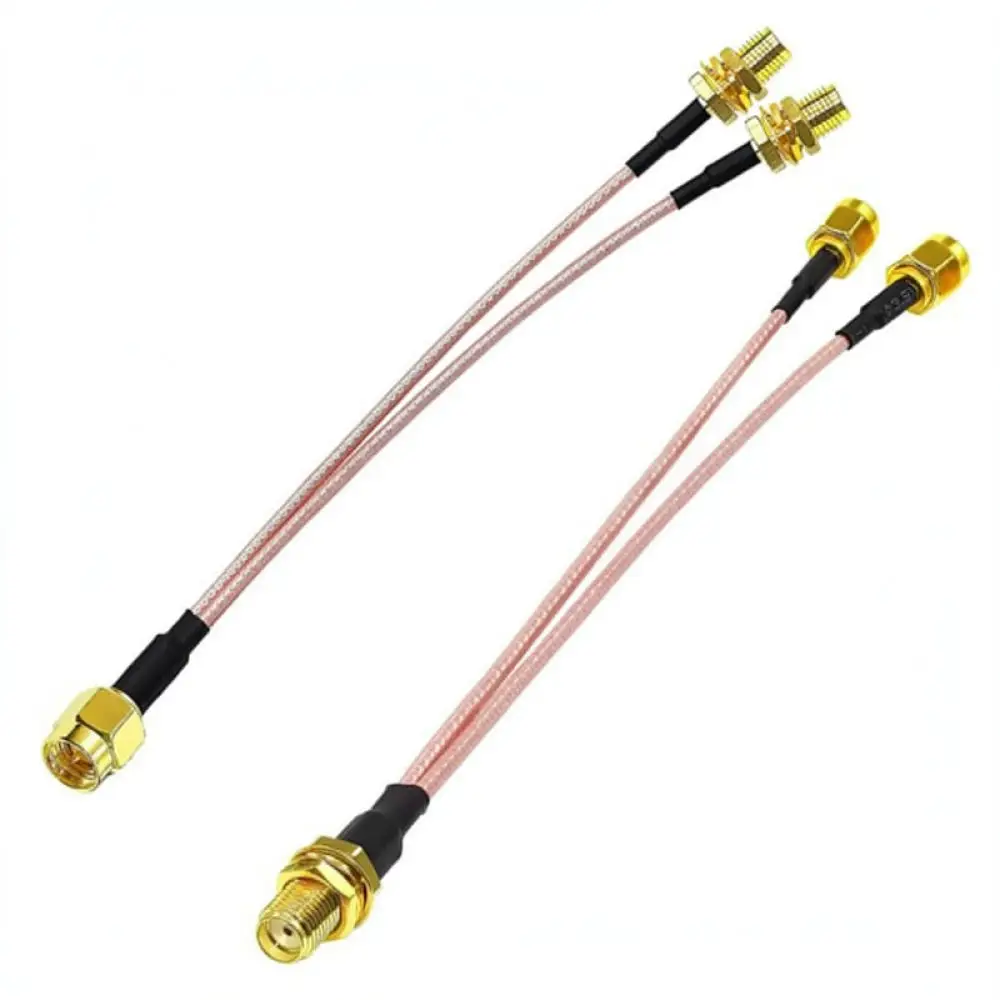 For For JX SMA Antenna Adapter Y Type Splitter Cable RG316 Connector RP SMA Male Female To Dual SMA Male Female Extension Wire
