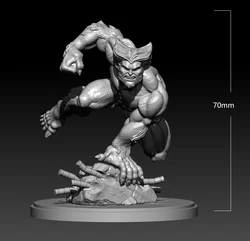 70mm Resin Model Kits wild man Figure Sculpture Unpainted No Color RW-680