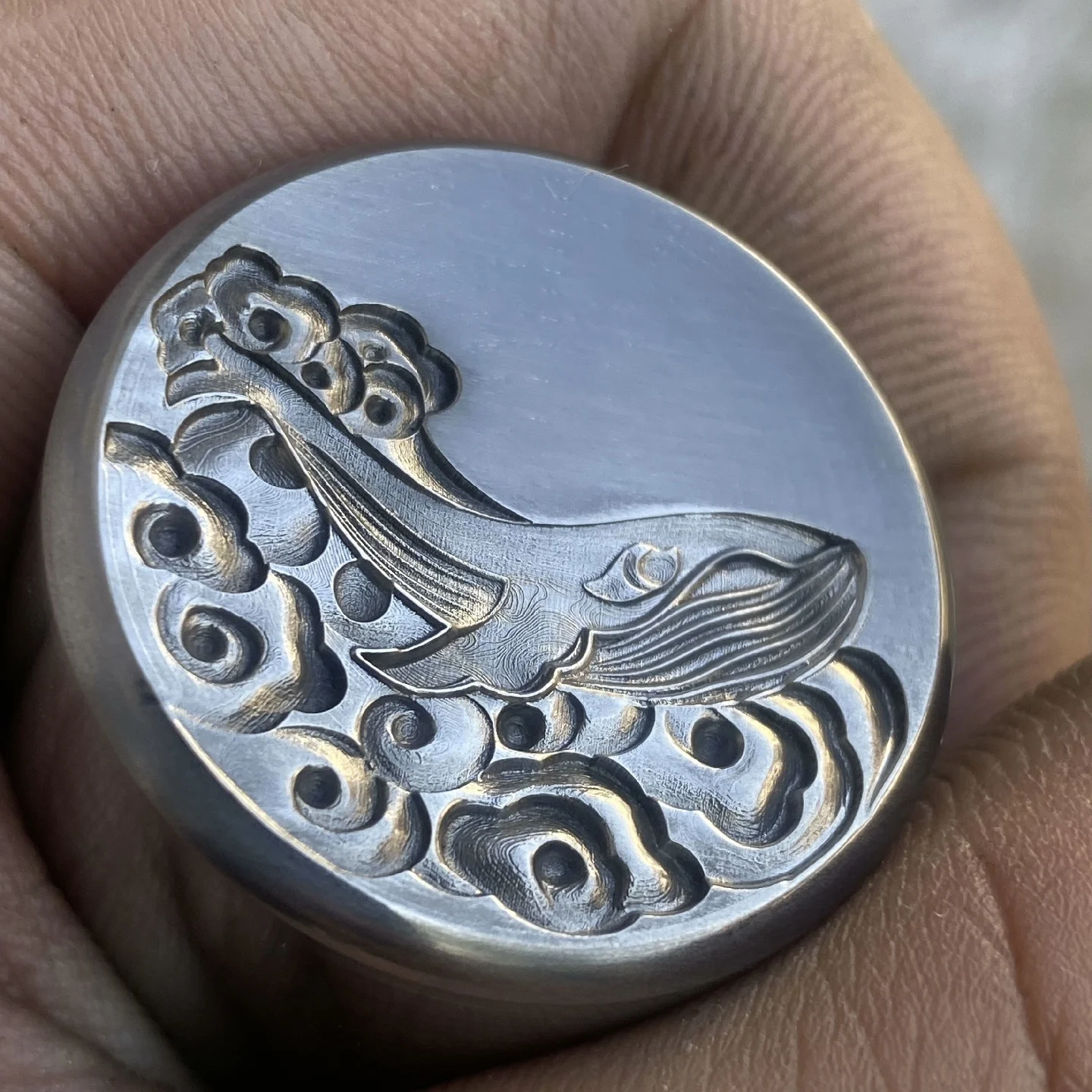 3D Whale Wave Design Metal Embossing Stamp Jewelry Punching Tool Gold Silver Craft Stamping Punching Steel Stamper